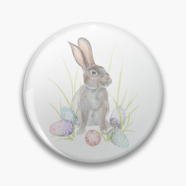Item preview, Easter Bunny with Pastel Eggs designed and sold by paintingbetween.