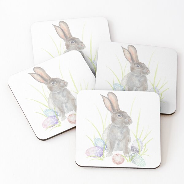 Item preview, Easter Bunny with Pastel Eggs designed and sold by paintingbetween.