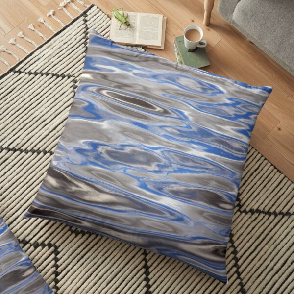 Watery Abstract Floor Pillow