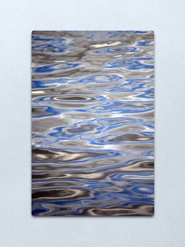 Alternate view of Watery Abstract Metal Print
