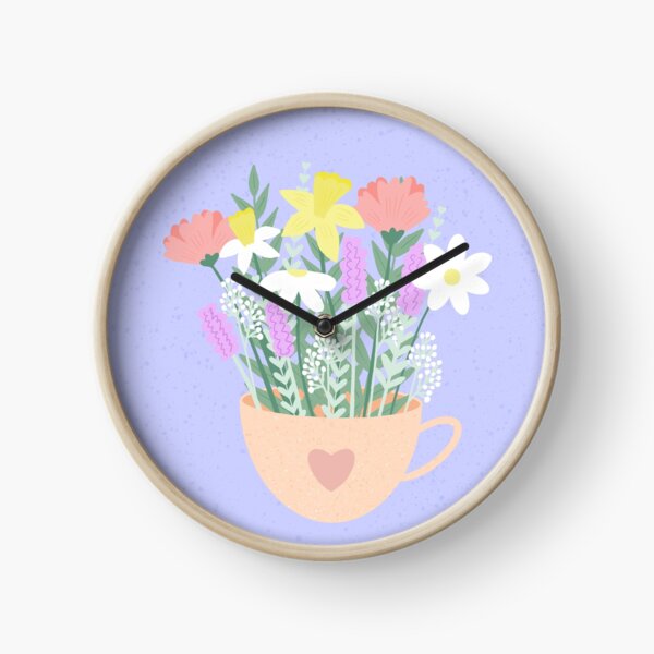 Artikelvorschau, Frühlingsblumen in Herzbecher entworfen und verkauft von Stars and Moons Design.