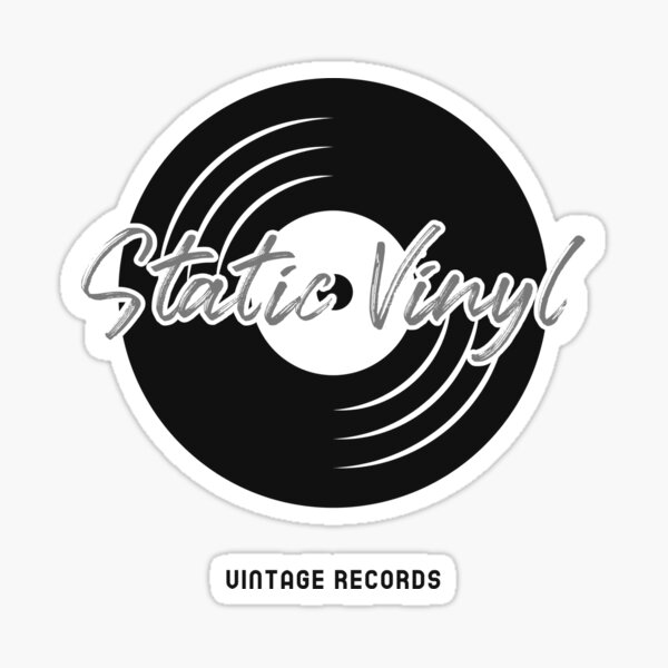 "static vinyl records" Sticker for Sale by GttP Redbubble