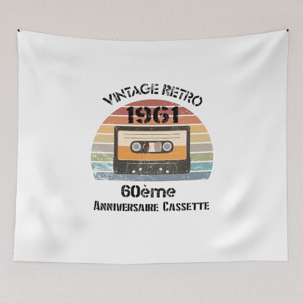 Item preview, 60ème Anniversaire Cassette Vintage Retro 1961 60 Ans Cadeau  designed and sold by GalaxyStoreDZ.