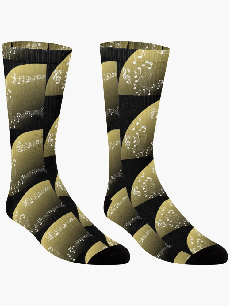 Thumbnail 3 of 5, Socks, Music Notes Pattern designed and sold by PRB1989.