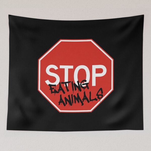 Item preview, Stop Eating Animals - Stop Sign designed and sold by LongTunnel.