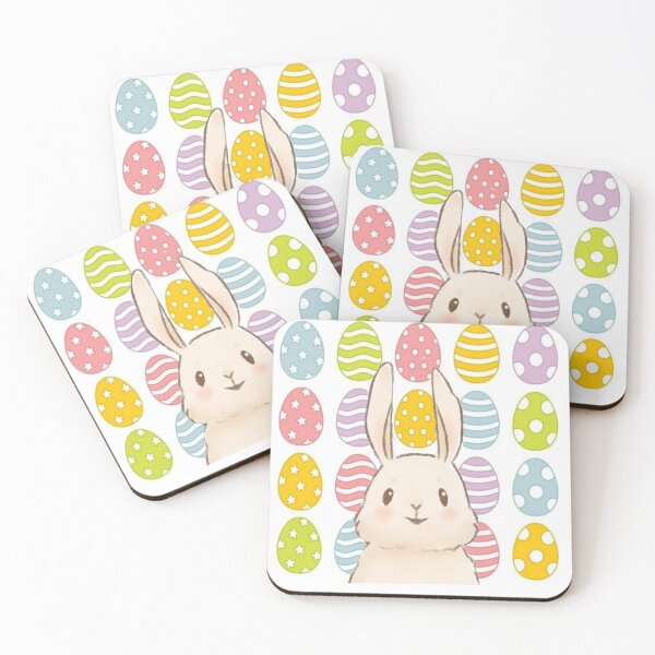 Item preview, COLORFULL EASTER EGG WITH A KAWAII BUNNY designed and sold by MONISIOART.