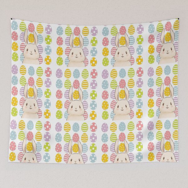 Item preview, COLORFULL EASTER EGG WITH A KAWAII BUNNY designed and sold by MONISIOART.