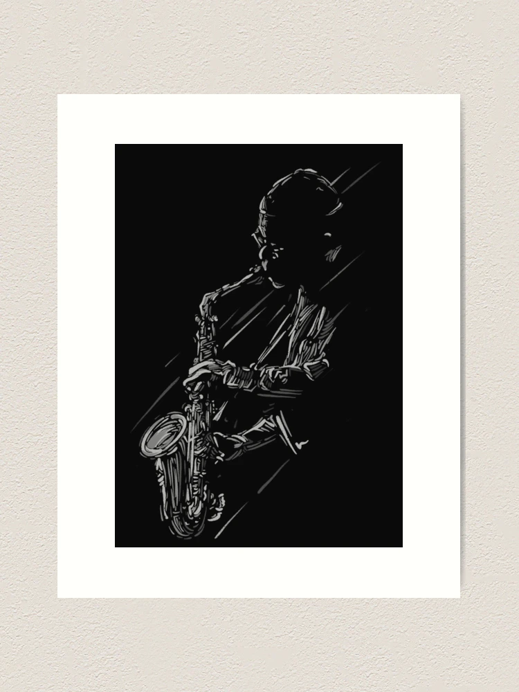 Shops Jabbo Ware Print Poster Jazz Baritone Saxophone