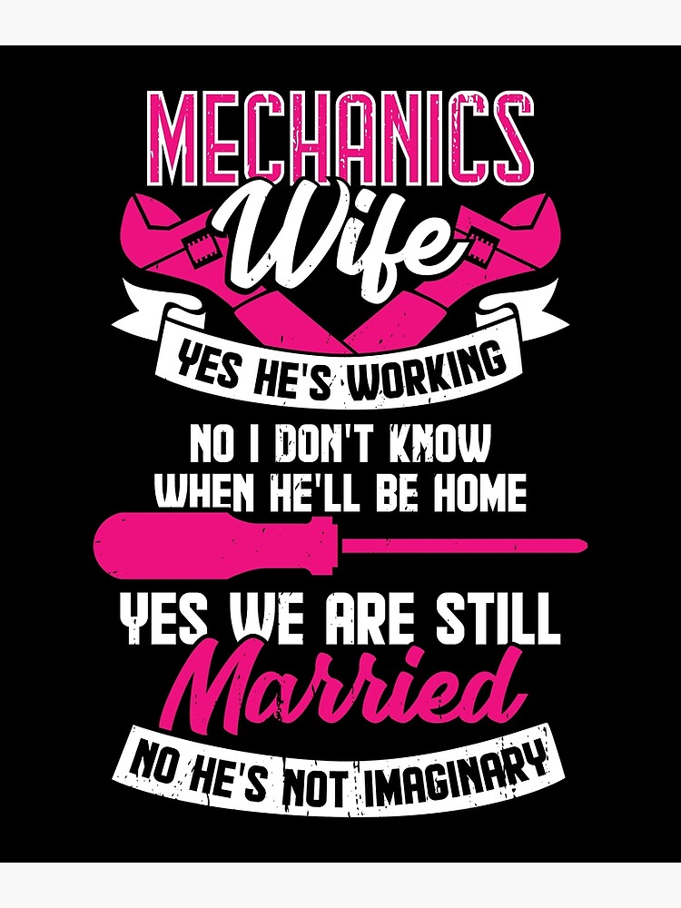 Disover Mechanic's Wife Married Couple Gift Premium Matte Vertical Poster