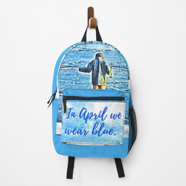 Item preview, In April We Wear Blue- Gorgeous autism awareness shirt with a beautiful beach and impressionist background T-Shirt designed and sold by CristalleLisa.