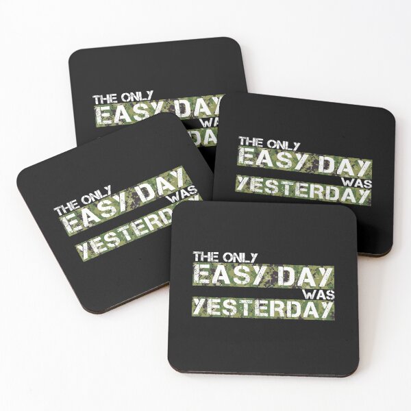 Item preview, The only easy day was yesterday Aor2 camo - motivational designed and sold by Honest-Quotes.