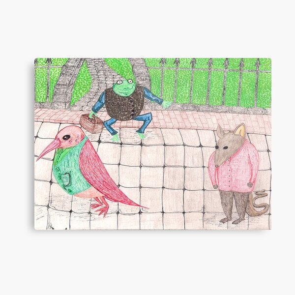 Vista previa del artículo con la obra «Pájaro, rana, ratón», diseñado y vendido por SteveHanna.
