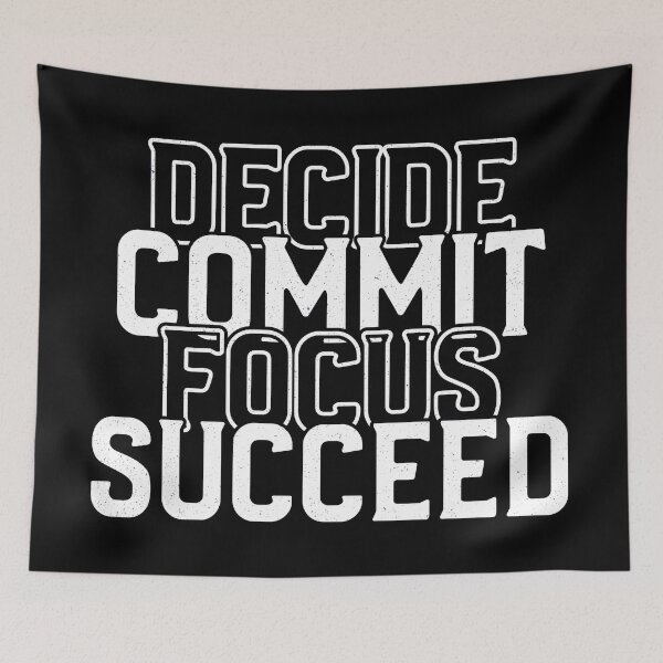 Item preview, Decide, Commit, Focus, Succeed designed and sold by YOYOCollection.