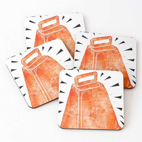 Item preview, Don't Fear More Cowbell - original linocut design and print designed and sold by PixelPalmer.