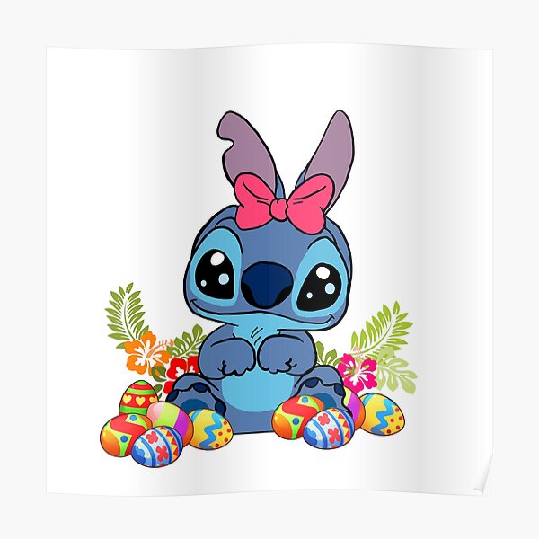 "Stitch Easter fan art" Poster by Scenic Redbubble