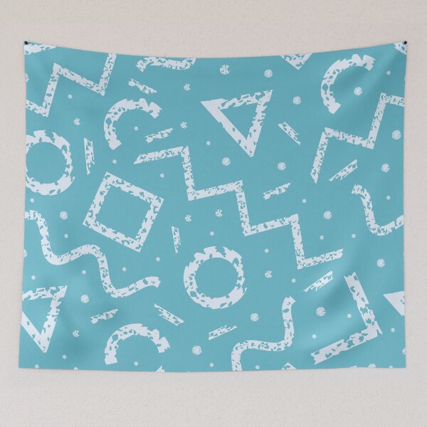 Item preview, Uneven Geo Pattern Sky Blue designed and sold by fahadabu.