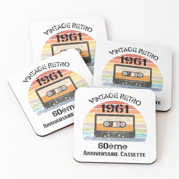 Item preview, 60ème Anniversaire Cassette Vintage Retro 1961 60 Ans Cadeau  designed and sold by GalaxyStoreDZ.