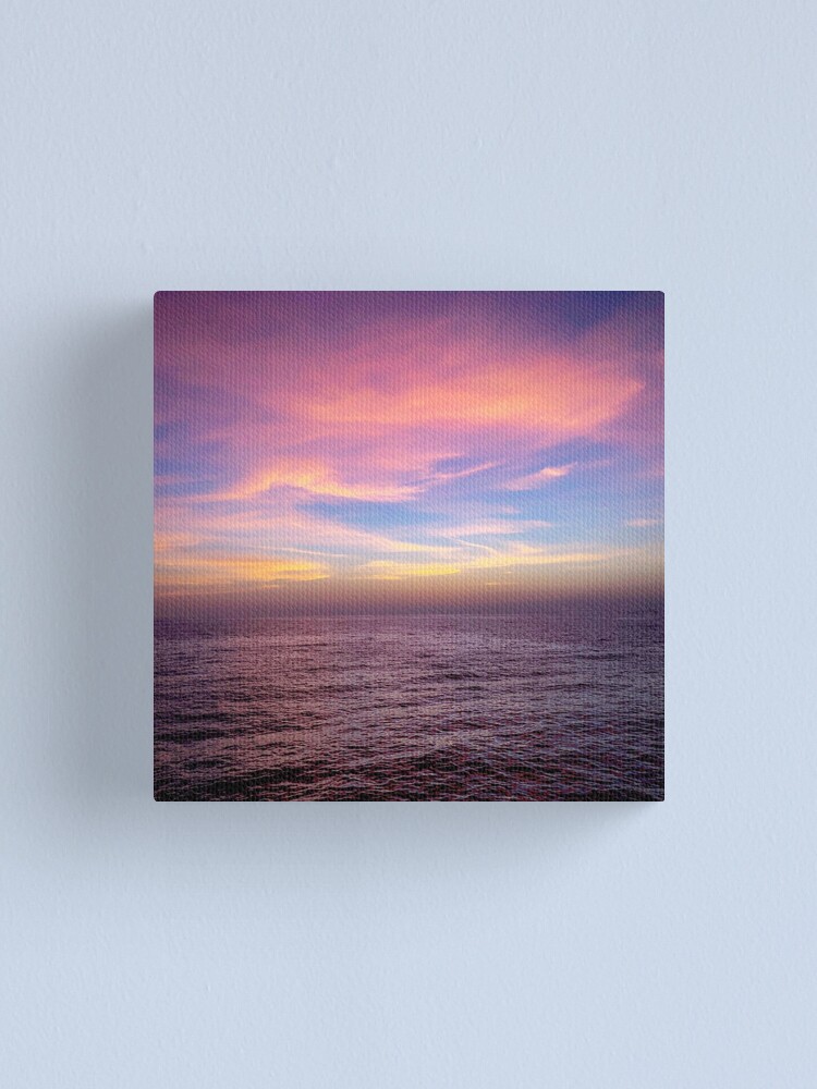 Romantic Pink Purple Cloud Sunset Beach Wall Art, Canvas Prints, Framed  Prints, Wall Peels