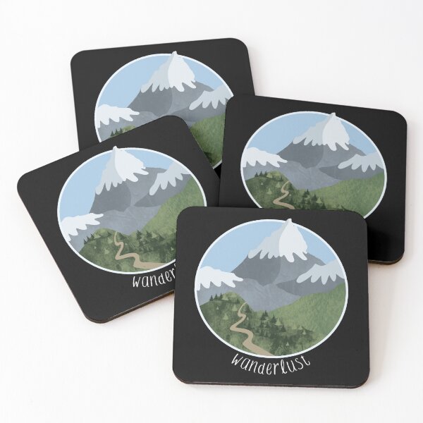 Item preview, Wanderlust - Pastel Black background designed and sold by thunderstyle.