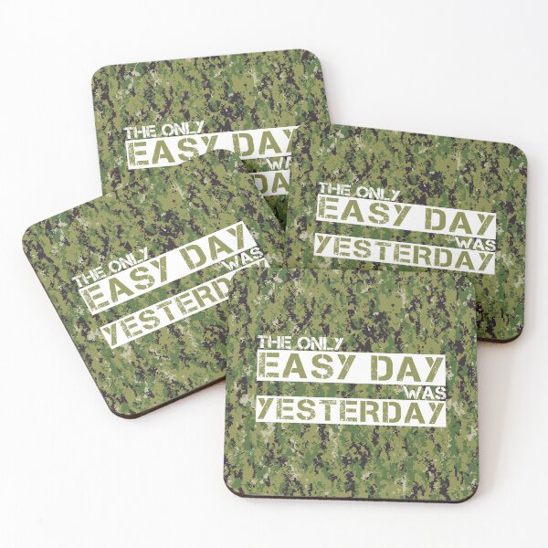 Item preview, The only easy day was yesterday Aor2 camo background - motivational designed and sold by Honest-Quotes.