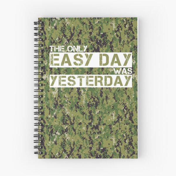 Item preview, The only easy day was yesterday Aor2 camo background - motivational designed and sold by Honest-Quotes.