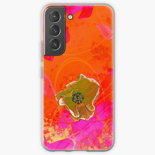 Legaculia phone case flowers wild rose yellow orange Samsung Galaxy Soft Case