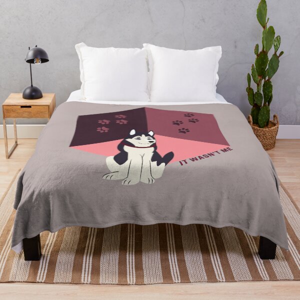 Item preview, DOG HUSKY SIBERIAN || IT WASN'T ME TEXT || VINTAGE COLORS || DOG PAWS  designed and sold by RominaMD.