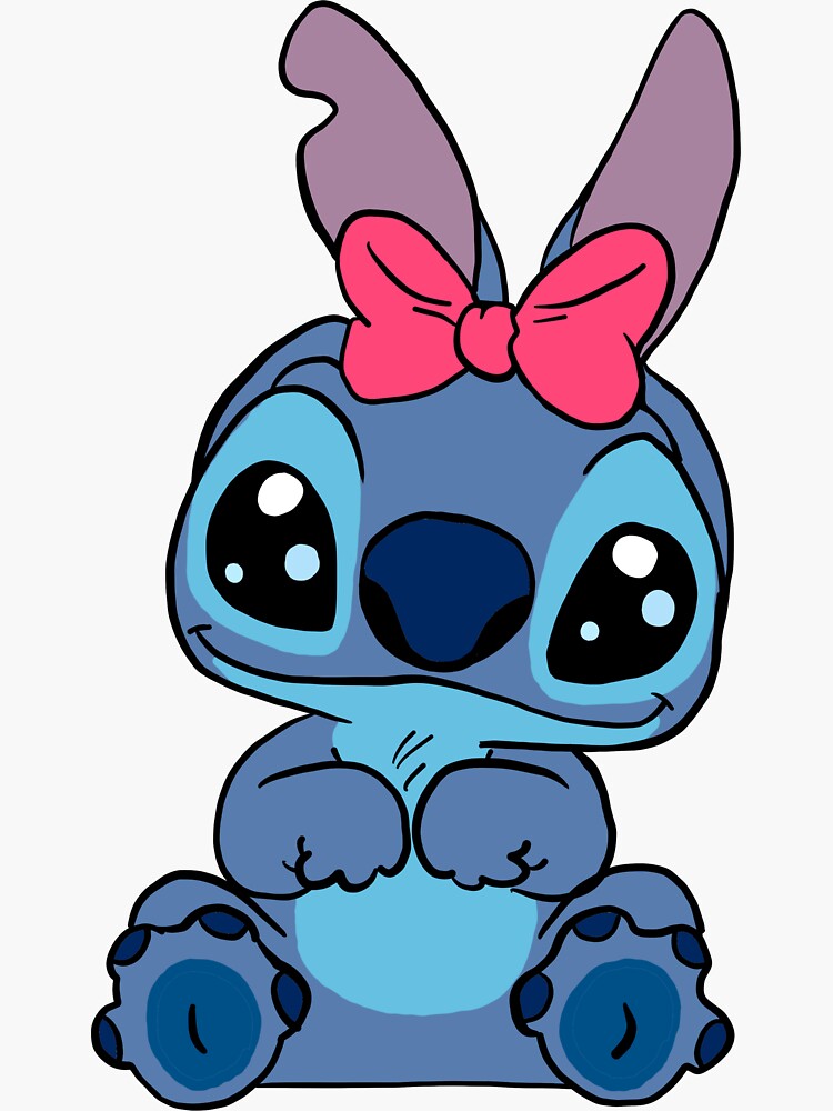 Cute Stitch in bow experiment 2 Kids T-Shirt for Sale by Scenic