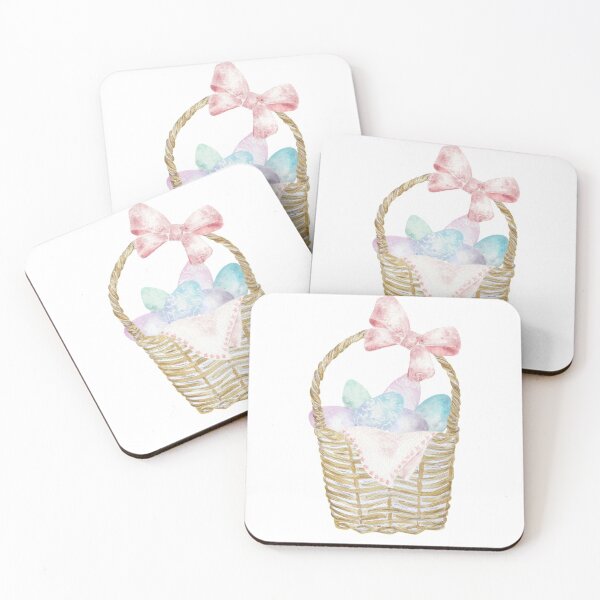 Item preview, Easter Basket with Pastel Eggs designed and sold by paintingbetween.