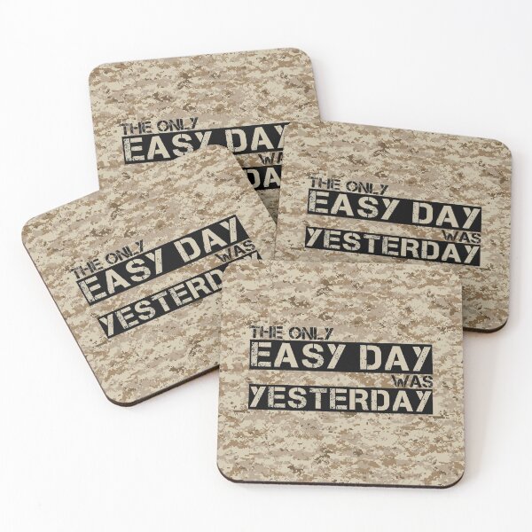 Item preview, The only easy day was yesterday Aor1 camo background - motivational designed and sold by Honest-Quotes.