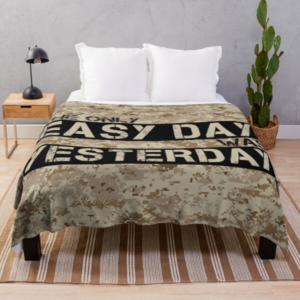Item preview, The only easy day was yesterday Aor1 camo background - motivational designed and sold by Honest-Quotes.