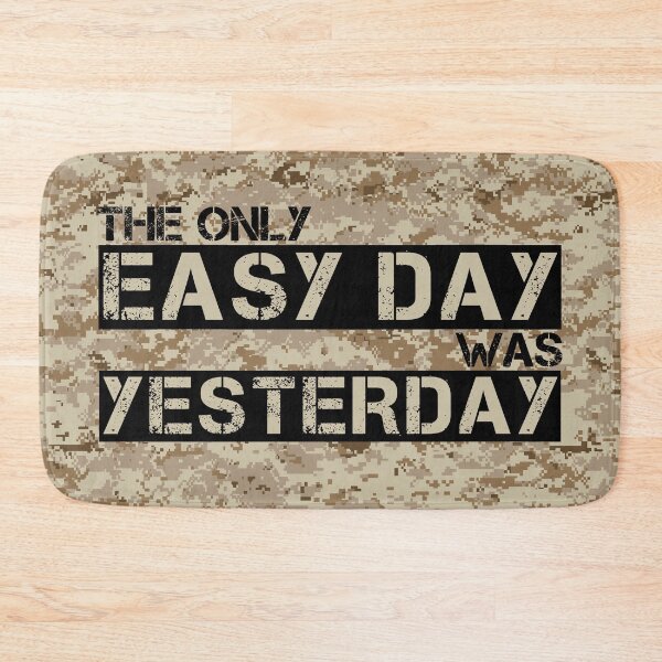 Item preview, The only easy day was yesterday Aor1 camo background - motivational designed and sold by Honest-Quotes.