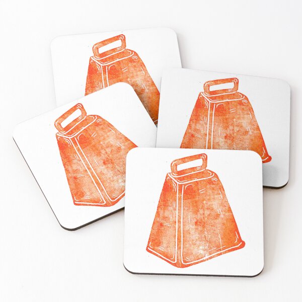 Item preview, Don't Fear More Cowbell (White) - original linocut design and print designed and sold by PixelPalmer.