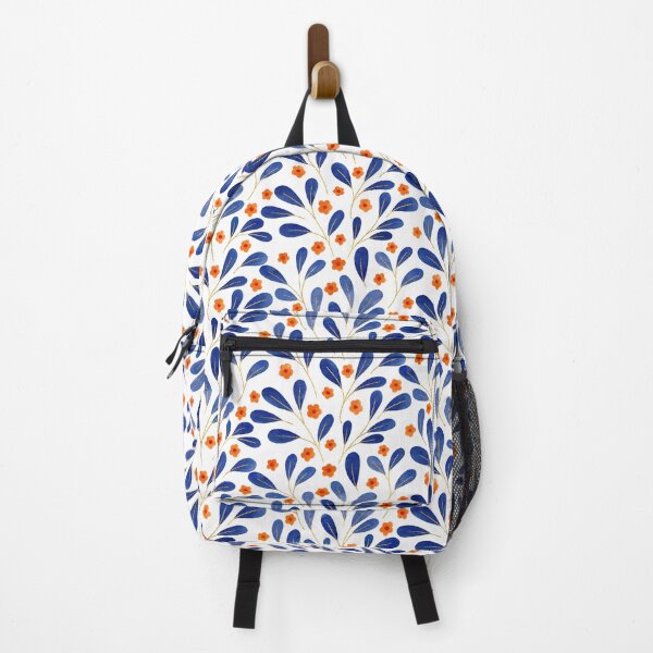 Item preview, Springtime Floral | Blue and Orange designed and sold by RebeccaFlaherty.