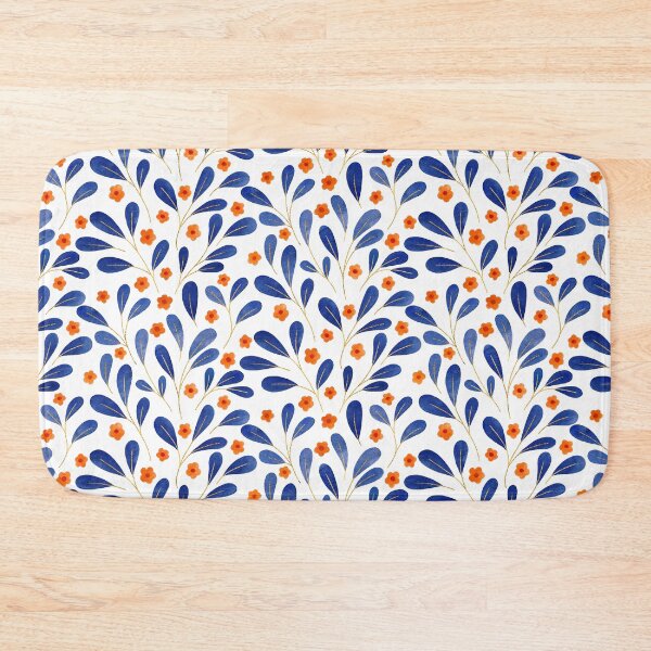 Item preview, Springtime Floral | Blue and Orange designed and sold by RebeccaFlaherty.