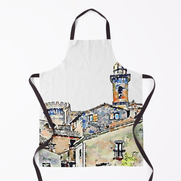 Item preview, Bracciano: foreshortening village with tower and bell tower designed and sold by Giuseppe Cocco.