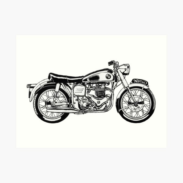 "Classic Motorcycle" Art Print for Sale by johnown Redbubble