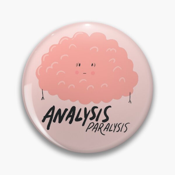 Item preview, Analysis paralysis cute brain designed and sold by Theresa Ahlman.