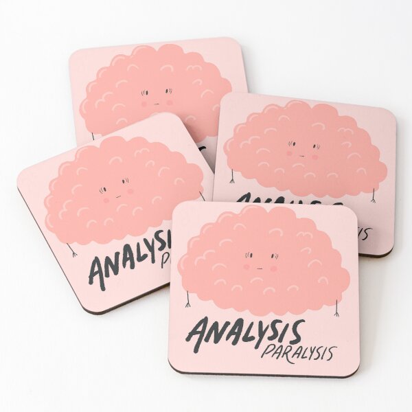Item preview, Analysis paralysis cute brain designed and sold by Theresa Ahlman.