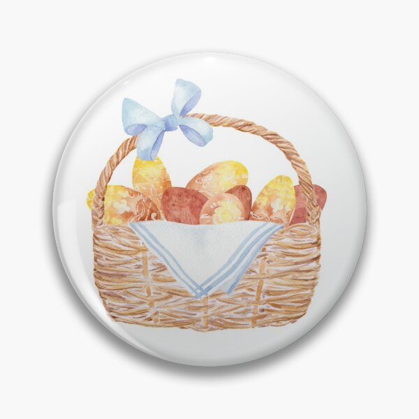 Item preview, Easter Basket with Vintage Style Eggs designed and sold by paintingbetween.