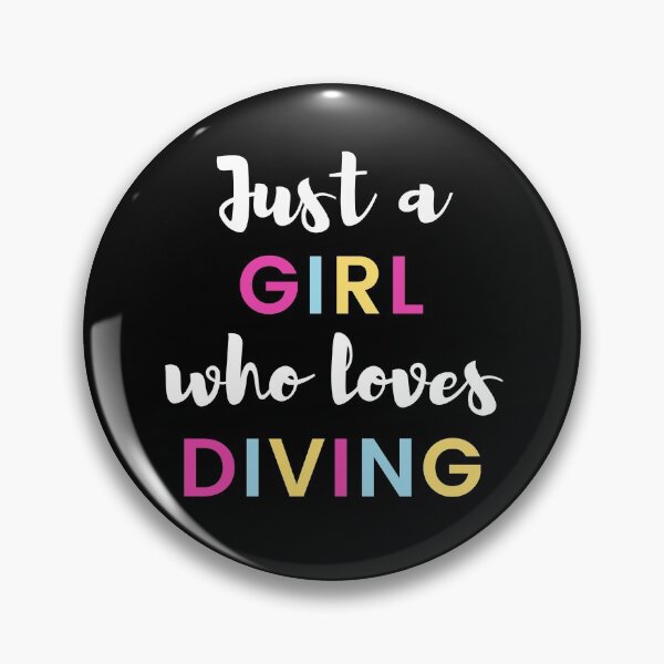 Item preview, Just a girl who loves diving designed and sold by TheGreenGoat.