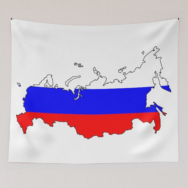 Item preview, Russia flag map designed and sold by ctad.
