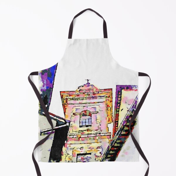 Item preview, Bracciano: foreshortening village with bell tower between the roofs designed and sold by Giuseppe Cocco.