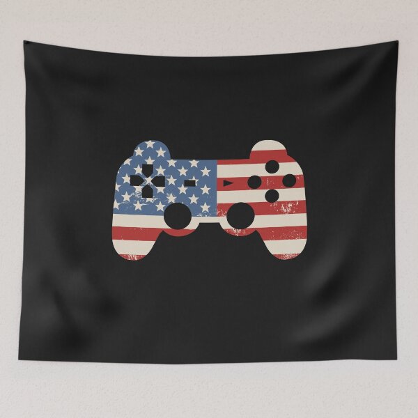 Artikelvorschau, Video Game Controller Flag 4. Juli entworfen und verkauft von abulfaruque.
