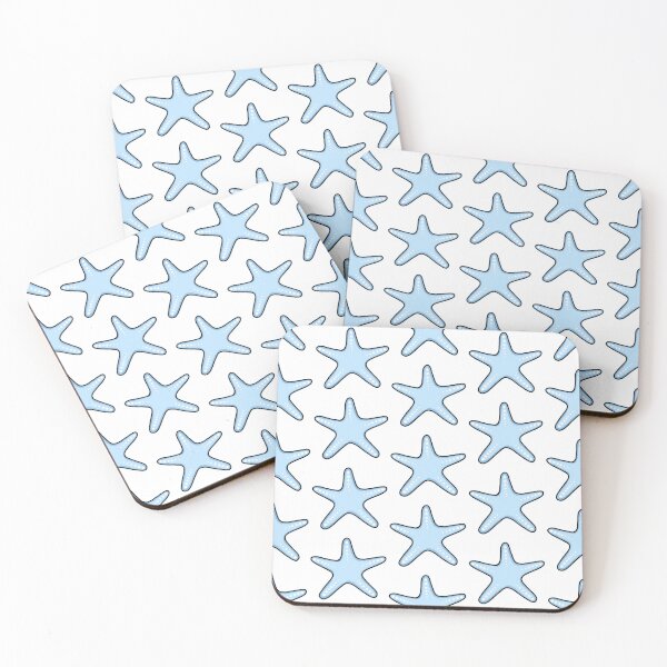 Item preview, Seacreature , under the sea light baby blue starfish designed and sold by Barolina.