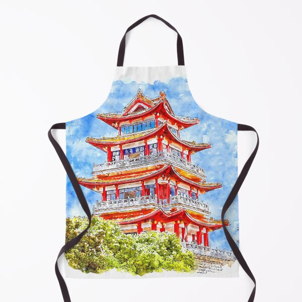 Item preview, Castle China Watercolor Sketch designed and sold by SSK Designs.