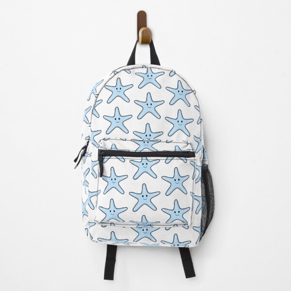 Item preview, Seacreature , under the sea light baby blue happy starfish designed and sold by Barolina.
