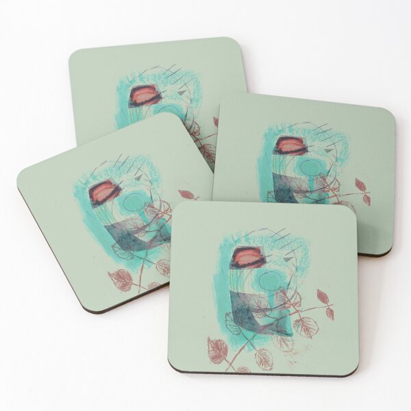 Item preview, Weird Face Collage - Leaves and Face designed and sold by Lucie Jamais.