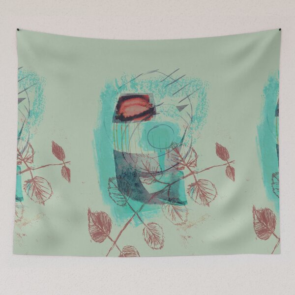 Item preview, Weird Face Collage - Leaves and Face designed and sold by Lucie Jamais.