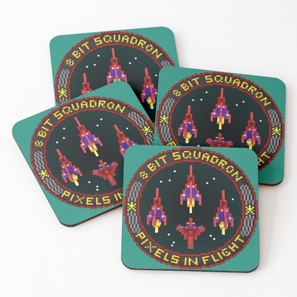 Item preview, 8 Bit Spaceship Squadron Badge designed and sold by THE FEZZLER.